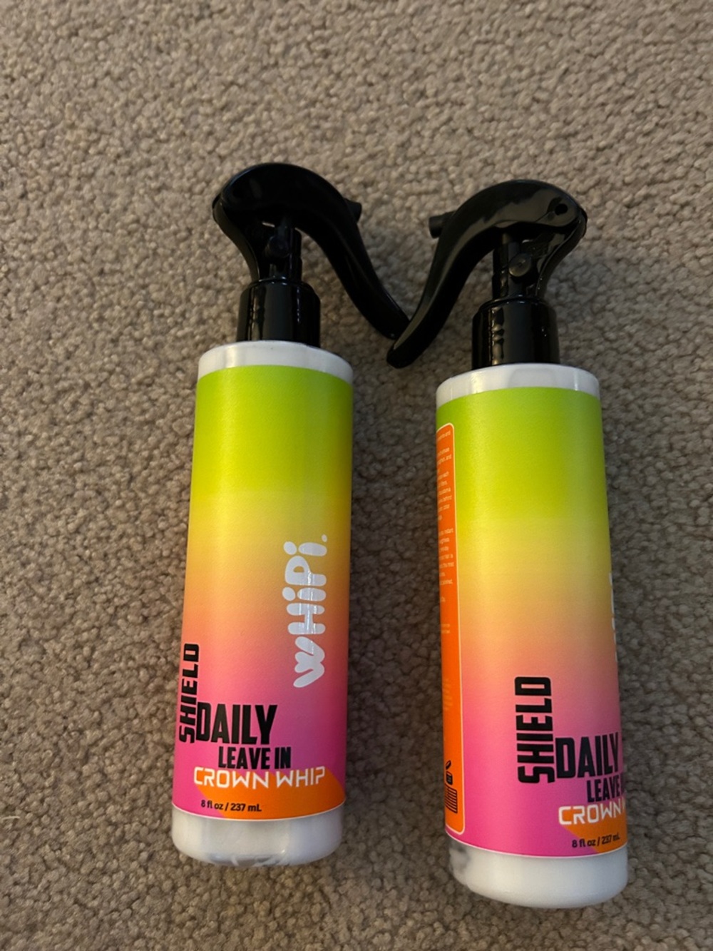 Whipi Co Shield Daily Leave-In Crown Whip Spray - Pink and Green